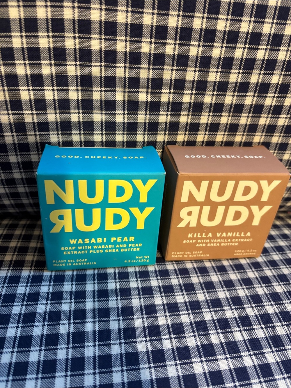 Nudy Rudy Wasabi Pear & Killa Vanilla Soap Duo - you get both